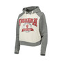 Women's Cream and Heather Gray Indiana Hoosiers Cody Tri-Bend Raglan Pullover Hoodie