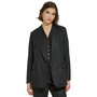 Women's Linen Blend Open Front Blazer