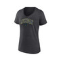 Women's Branded Heather Charcoal Michigan Wolverines Evergreen Campus V-Neck T-shirt
