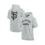 Men's and Women's Gray San Francisco Giants Super Soft Fleece Short Sleeve Hoodie