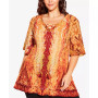 Plus Size Fairville Pleated Tunic Top