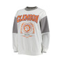 Women's Gray Clemson Tigers It's A Vibe Dolman Pullover Sweatshirt