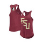 Women's Heather Garnet Florida State Seminoles Two-Hit Intramural Tri-Blend Scoop Neck Racerback Tank Top