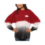 Women's Cardinal Arkansas Razorbacks Ombre Long Sleeve Dip-Dyed T-shirt