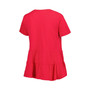 Women's Scarlet Nebraska Huskers Willow Ruffle-Bottom T-shirt