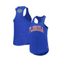 Women's Heather Royal Florida Gators Two-Hit Intramural Tri-Blend Scoop Neck Racerback Tank Top