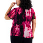 Plus Size Printed Asymmetrical-Neck Top