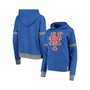 Women's Threads Royal and Gray New York Mets Iconic Fleece Pullover Hoodie