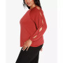 Black Label Plus Size Cutout Sleeve Top
