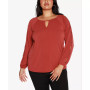 Black Label Plus Size Cutout Sleeve Top