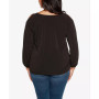 Black Label Plus Size Cutout Sleeve Top