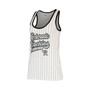 Women's White, Black Colorado Rockies Pinstripe Scoop Neck Tank Top