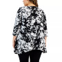 Plus Size Printed 3/4-Sleeve Draped-Hem Top, Created for Macy's