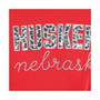 Women's Scarlet Nebraska Huskers Steamboat Animal Print Raglan Pullover Sweatshirt