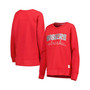 Women's Scarlet Nebraska Huskers Steamboat Animal Print Raglan Pullover Sweatshirt