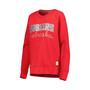 Women's Scarlet Nebraska Huskers Steamboat Animal Print Raglan Pullover Sweatshirt