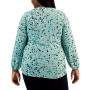 Plus Size Zip Front Printed Top, Created for Macy's