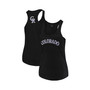 Women's Black Colorado Rockies Plus Size Swing for the Fences Racerback Tank Top