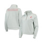 Women's Light Blue Cleveland Guardians Two-Hit Quarter-Zip Pullover Top