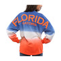 Women's Royal Florida Gators Ombre Long Sleeve Dip-Dyed