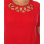 Plus Size Crisscross Cutout Short Sleeve Top