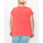 Plus Size V-neck Twist Front Top