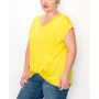 Plus Size V-neck Twist Front Top