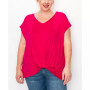 Plus Size V-neck Twist Front Top