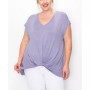 Plus Size V-neck Twist Front Top