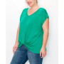 Plus Size V-neck Twist Front Top