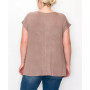 Plus Size V-neck Twist Front Top