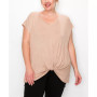 Plus Size V-neck Twist Front Top