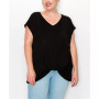 Plus Size V-neck Twist Front Top