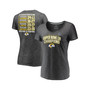 Women's Branded Heather Charcoal Los Angeles Rams Super Bowl LVI Champions Schedule V-Neck T-shirt
