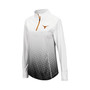 Women's White, Black Texas Longhorns Magic Ombre Raglan Quarter-Zip Top