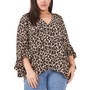 Plus Size Leopard-Print Top