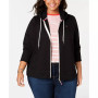 Plus Size Zip-Front Hoodie, Created for Macy's
