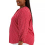 Plus Size Poet Button Front Blouse