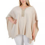 Plus Size Embellished Gauze Poncho Top, Created for Macy's