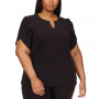 Plus Size Chain-Trim Tulip-Sleeve Top
