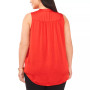 Plus Size V-Neck Sleeveless Blouse