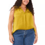 Plus Size V-Neck Sleeveless Blouse