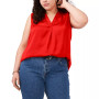 Plus Size V-Neck Sleeveless Blouse
