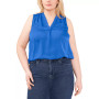 Plus Size V-Neck Sleeveless Blouse