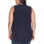 Plus Size V-Neck Sleeveless Blouse