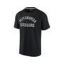 Men's and Women's Black Pittsburgh Steelers Super Soft Short Sleeve T-shirt