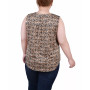 Plus Size Sleeveless Knit Y neck Top