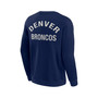 Men's and Women's Navy Denver Broncos Super Soft Pullover Crew Sweatshirt