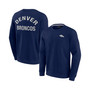 Men's and Women's Navy Denver Broncos Super Soft Pullover Crew Sweatshirt