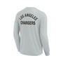 Men's and Women's Gray Los Angeles Chargers Super Soft Long Sleeve T-shirt